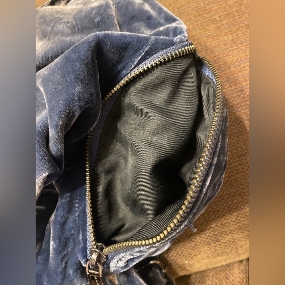REBECCA MINKOFF Julian Convertible Crushed Velvet Backpack - Picture 5 of 9